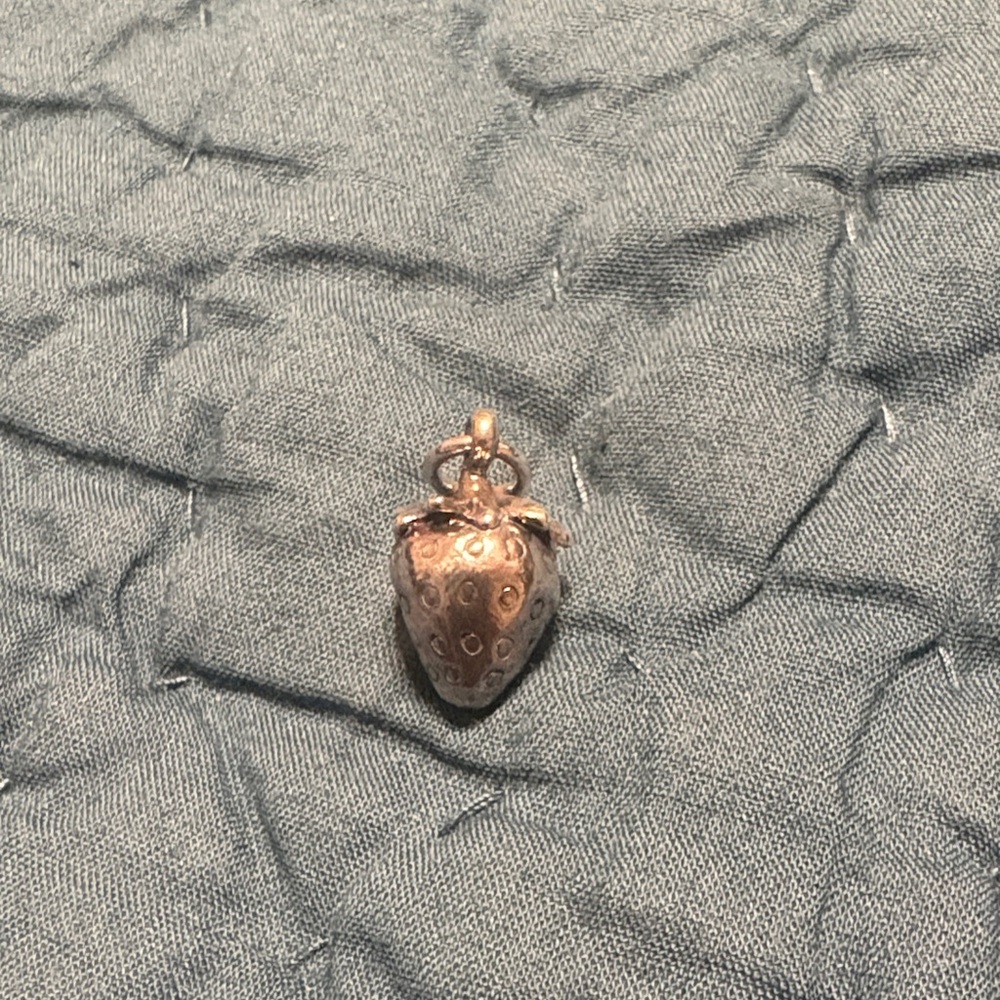 Silver James Avery strawberry charm